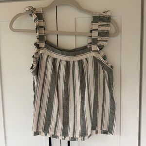 Stripe Ruffle Tank